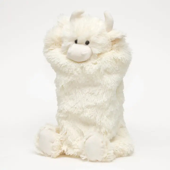 Plush Highland Cow Hot Water Bottle Cover