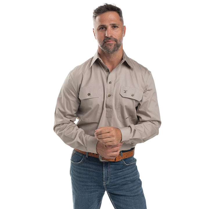 Just Country Mens Cameron 1/2 Button Workshirt