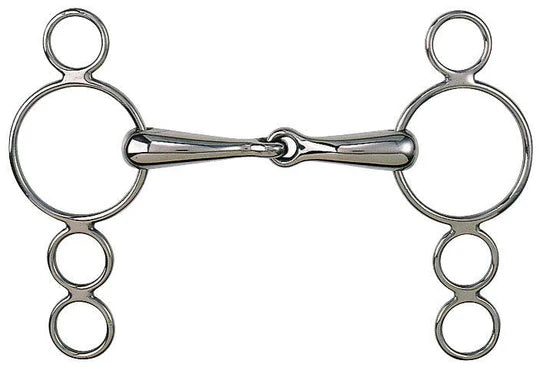 Equisteel Dutch Gag Snaffle with 4 Rings