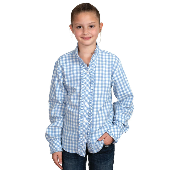 Just Country Girls Gracie Frills Full Button Print Workshirt