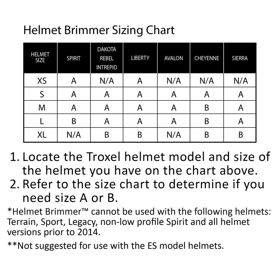Troxel Helmet Brimmer