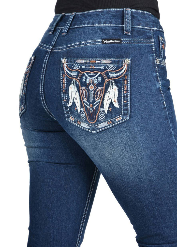 Pure Western Womens Bettina Relaxed Rider Jeans