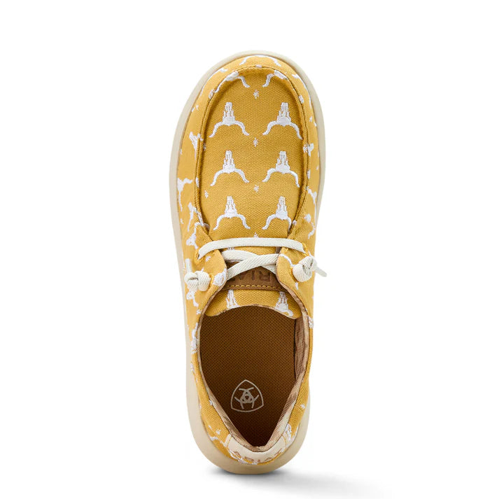 Ariat Womens Hilo Doodle Mustard Steer Head