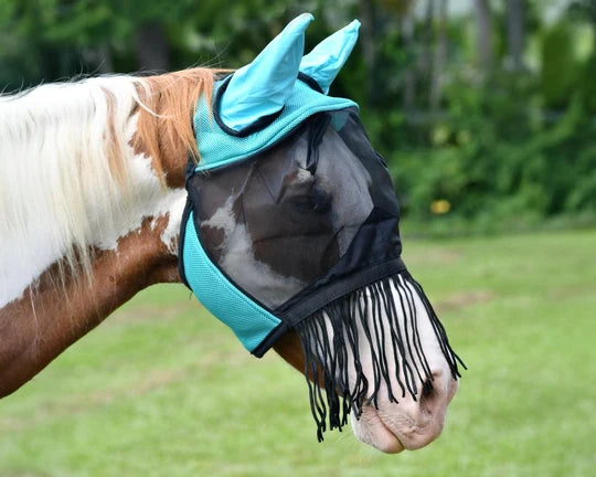 Horsemaster Fly Mask with Ears &amp; Nose Fringe