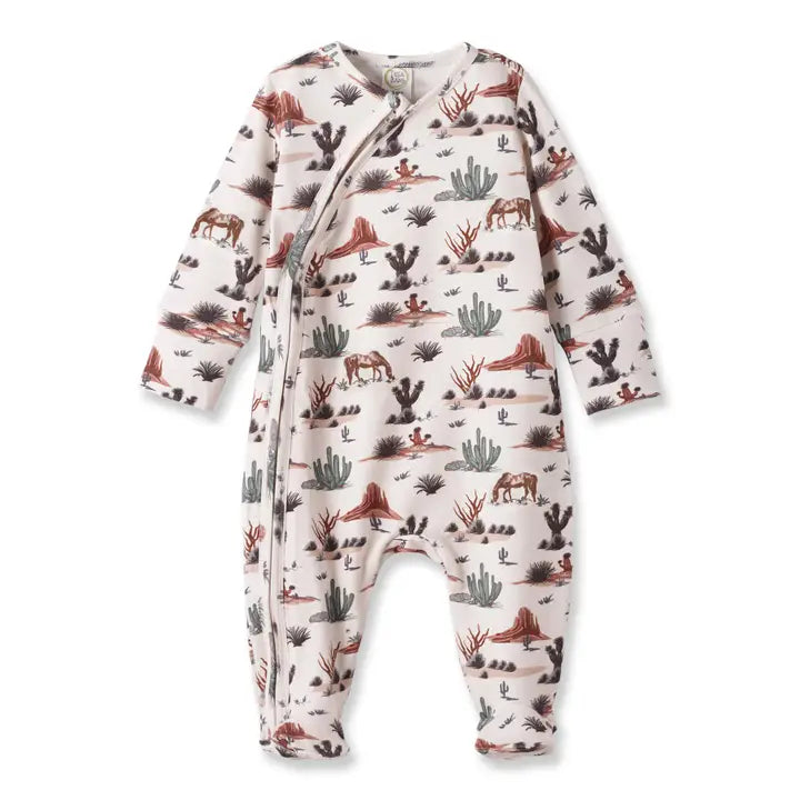 Tesa Babe Zipper Romper - Soft Bamboo Cactus