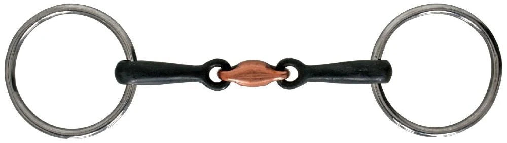 Flair Stainless Steel Training Snaffle with Sweet Iron