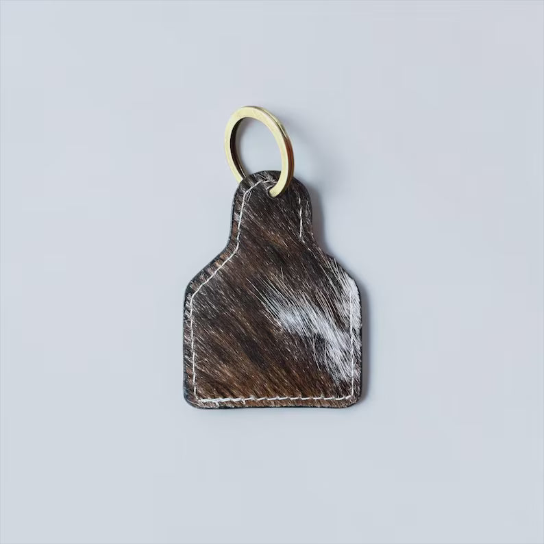 Turquoise Boot All Cowhide Keychain 