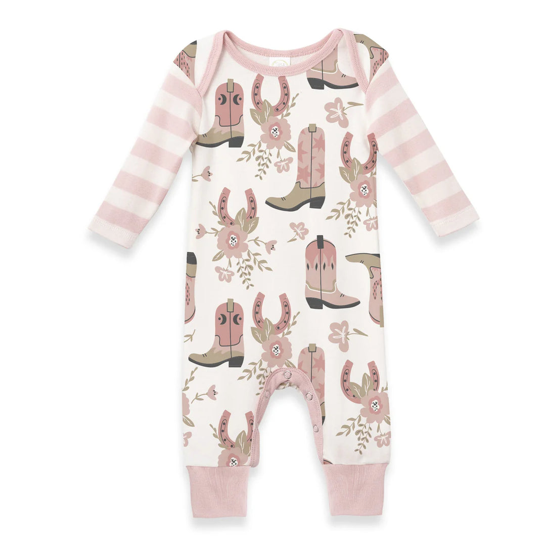 Tesa Babe Western Cowgirl Boots Baby Cotton Romper