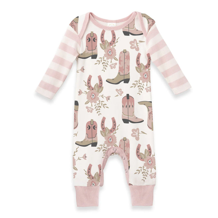 Tesa Babe Western Cowgirl Boots Baby Cotton Romper