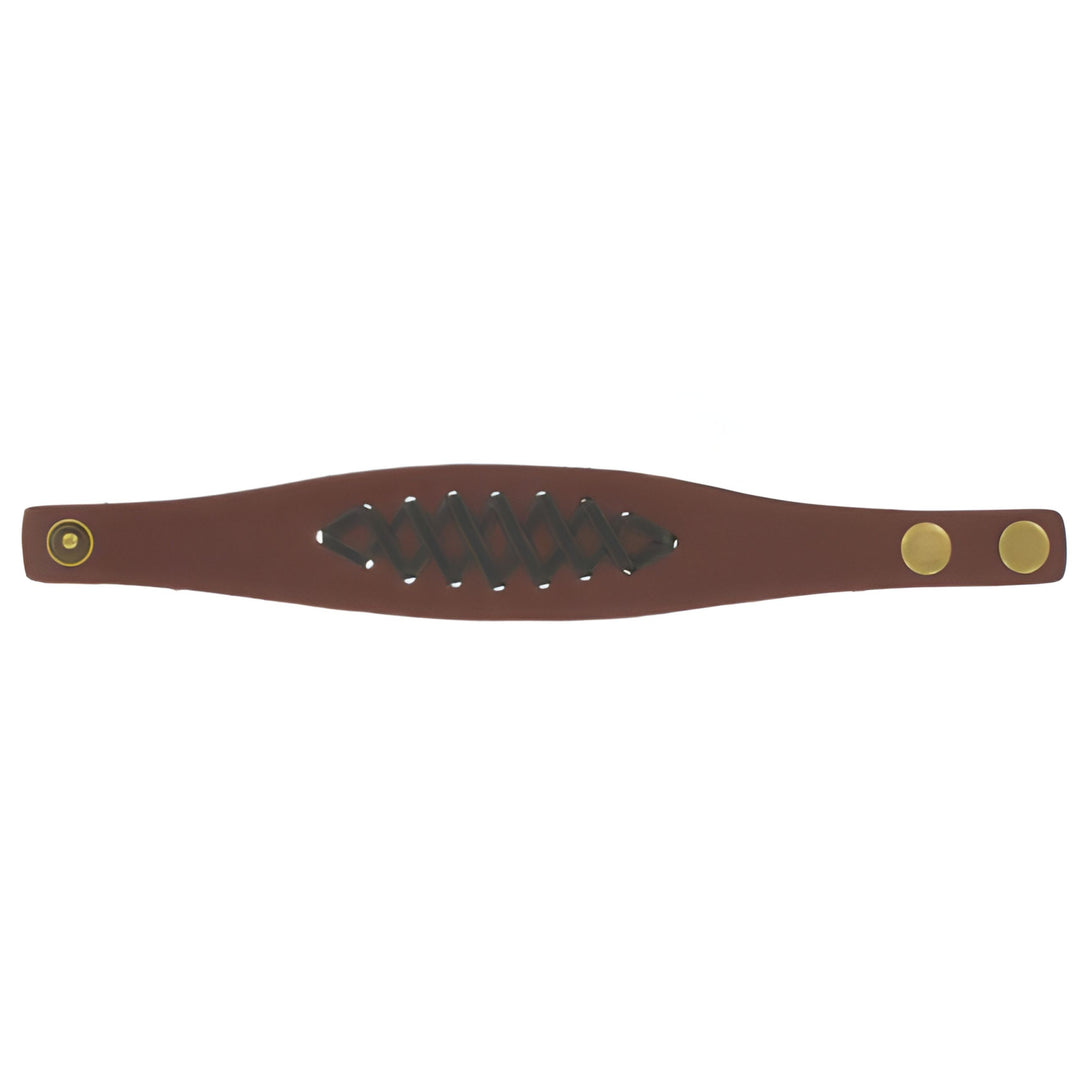 Wide Leather Plait Bracelet